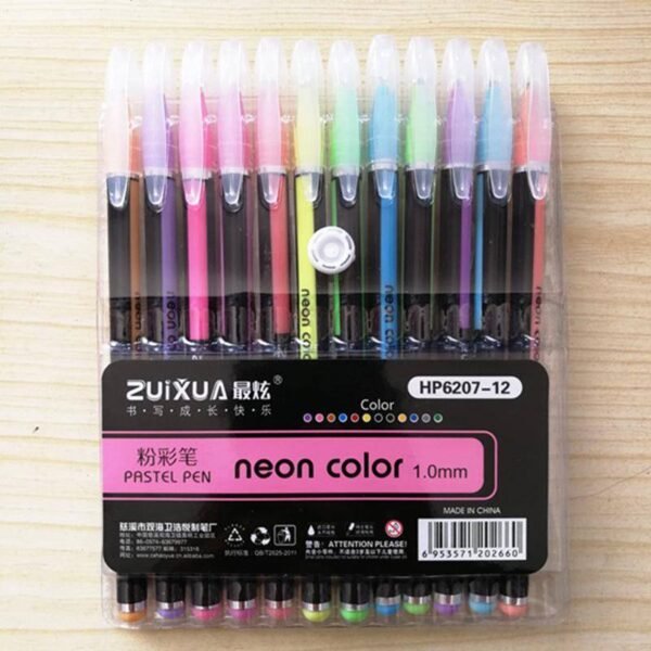 6207-12 Neon Color Pastel Pen 1.0 mm